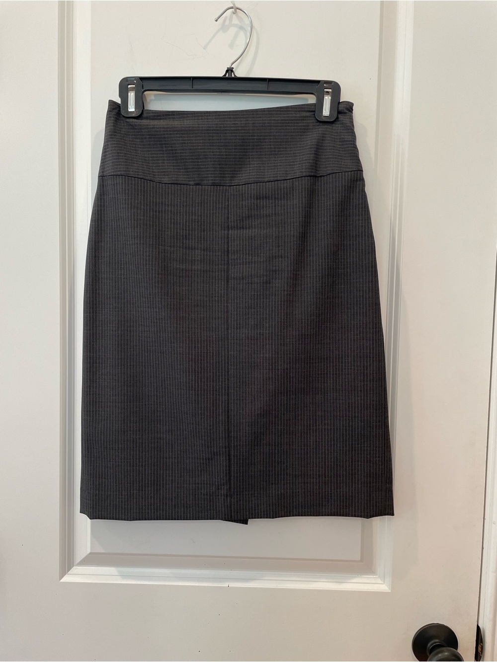 Banana Republic Charcoal Pinstripe Pencil Skirt